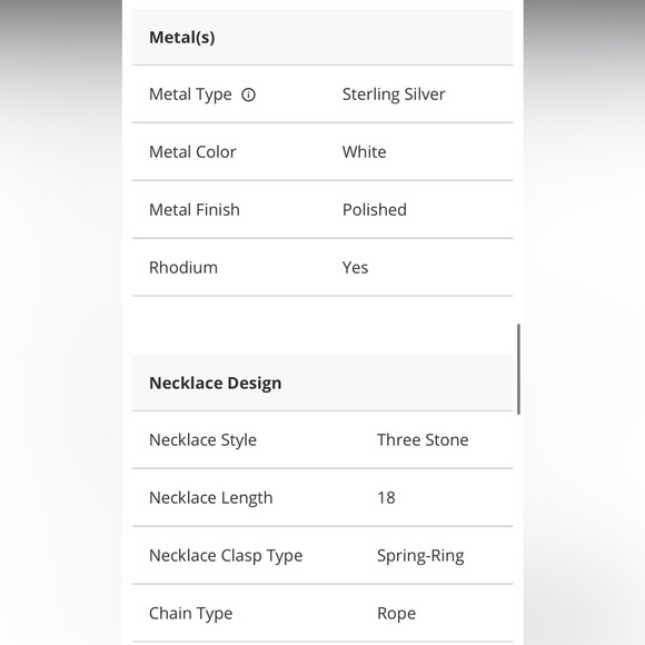 Blue and White Topaz Three Stone Pendant in Sterling Silver - Picture 7 of 7